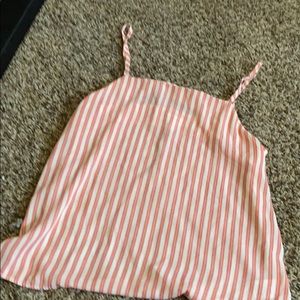 Red and cream striped tank
